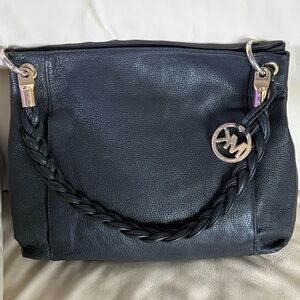 Michael Kors Black Leather Shoulder Bag